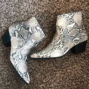 Snake Print Booties
